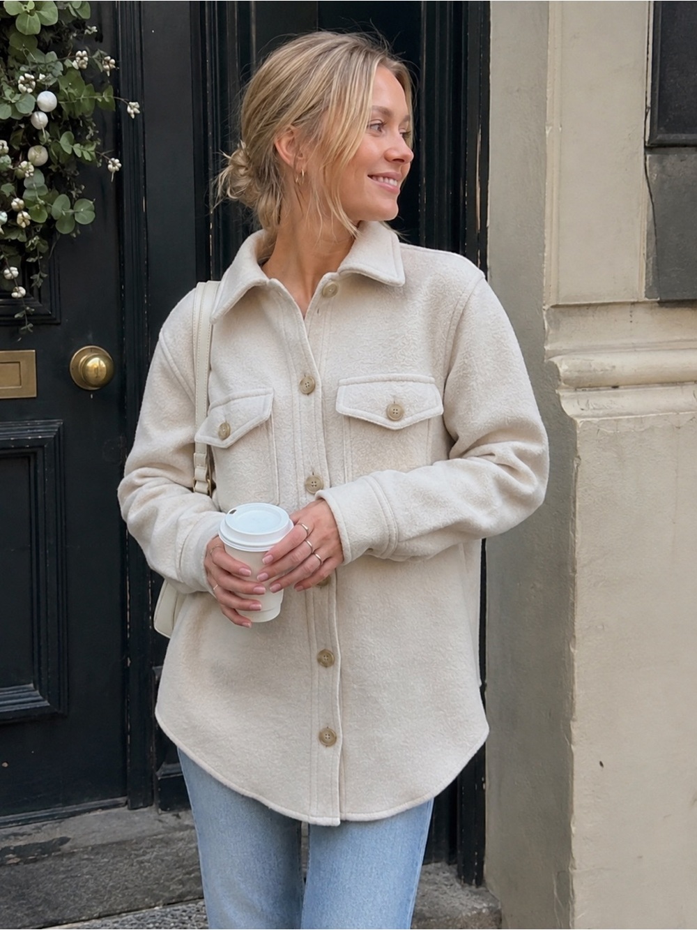 Wilfred Free Cream Merino Wool Jacket XS-S